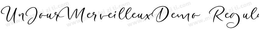 UnJourMerveilleuxDemo Regular字体转换